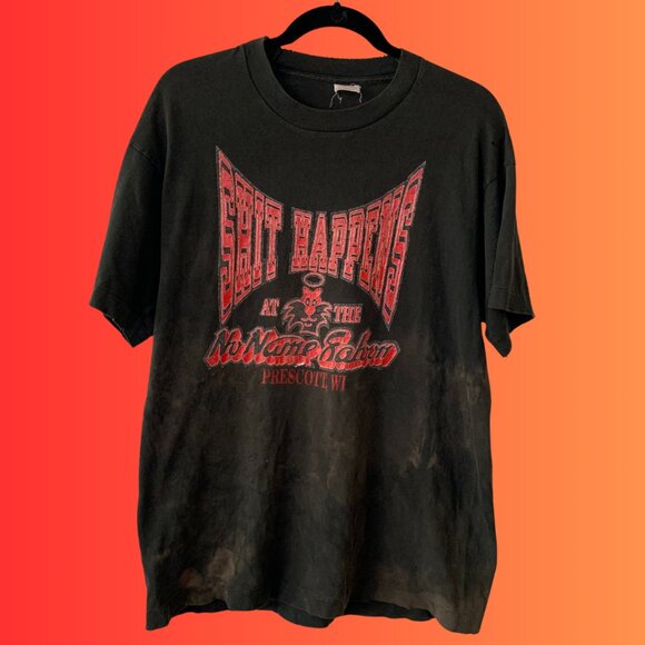 Vintage “Shit Happens at the No Name Saloon” T-Shirt – Prescott, Wisconsin - Picture 1 of 10